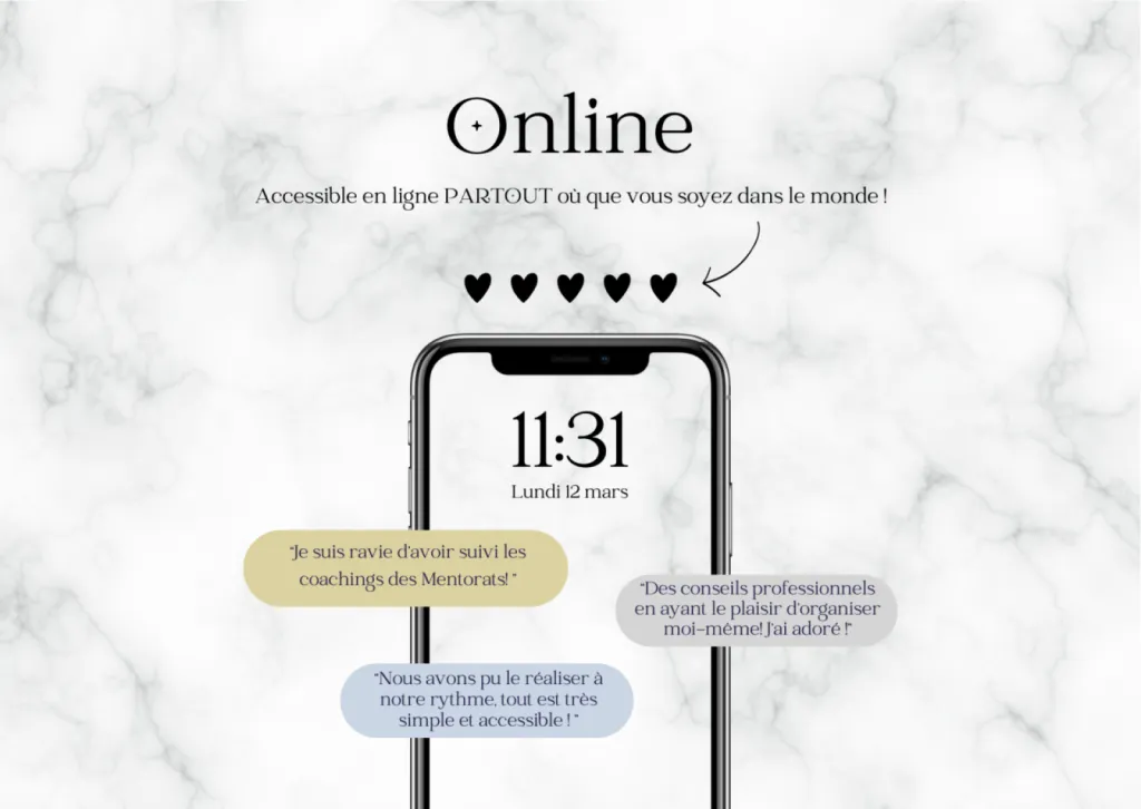 Coachings mariage en ligne pour organiser son mariage en autonomie avec une agence de Wedding planner