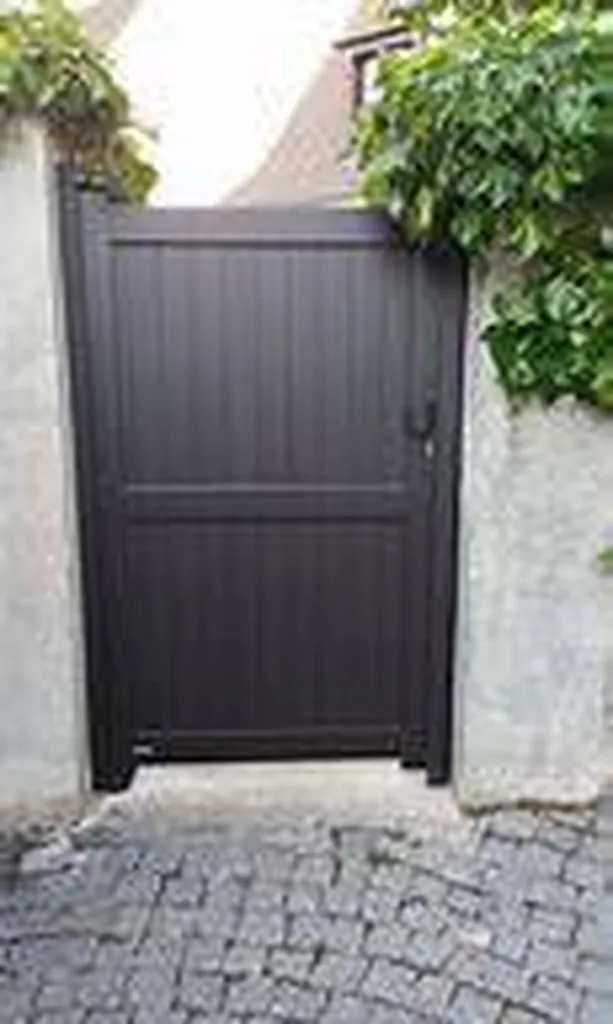 portillon aluminium gris 7016