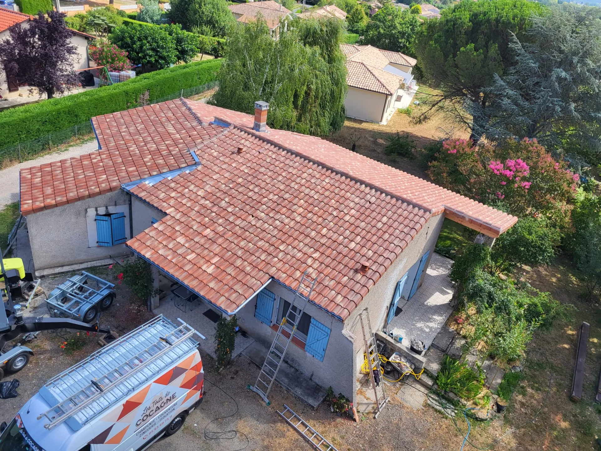 Réfection complète d'une toiture en tuile mécanique Galleane 12 Monier à Lavaur 81500