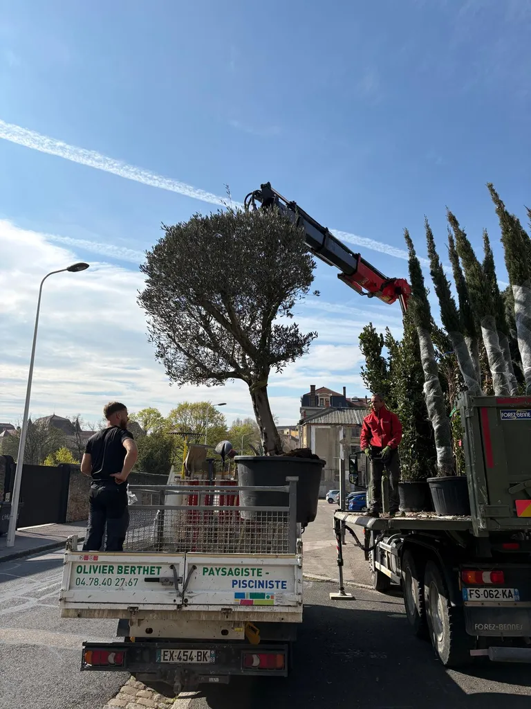Aménagement paysager et rénovation espaces extérieurs avec zone piscine haut de gamme à Lyon de la Villa Florentine