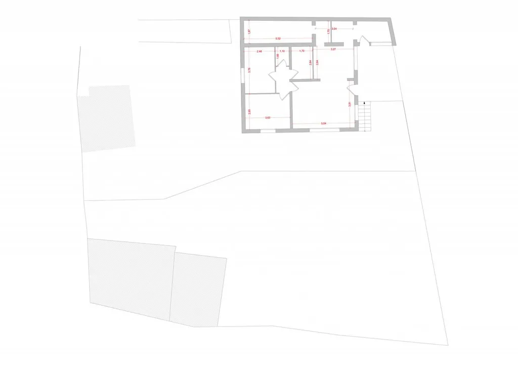 Plan RDC existant - Projet de rénovation d'architecte pour une propriété à vendre - 13300 Salon de Provence