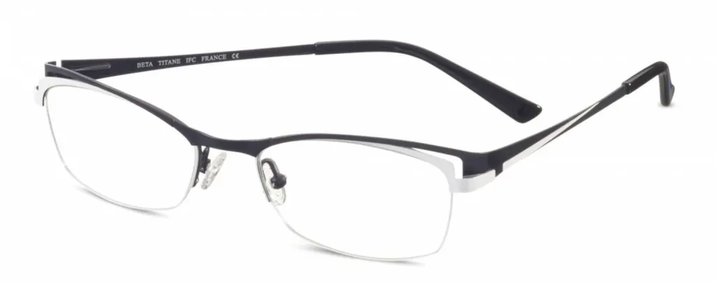 lunette monture titane blanche et noir
