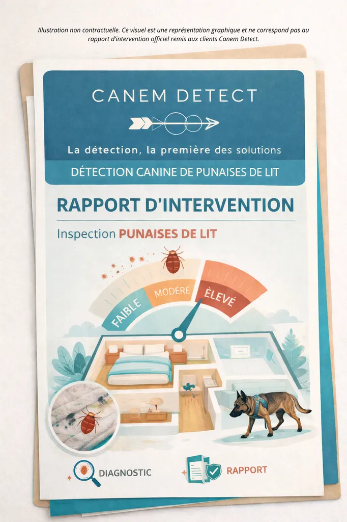 Le rapport d'intervention Canem Detect, valeur ajoutée pour la prestation de détection canine de punaise de lit à Paris