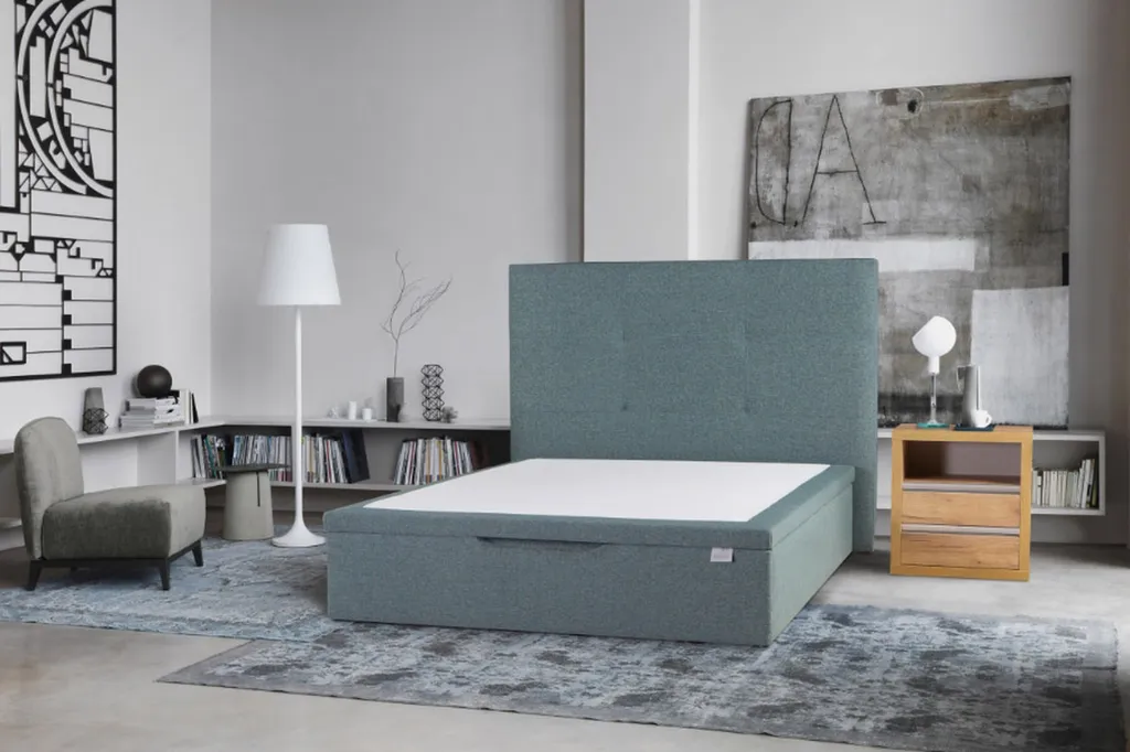 Acheter un sommier coffre Nerea de chez YECOL en tissu avec personnalisation sur mesure à Caluire proche Villeurbanne