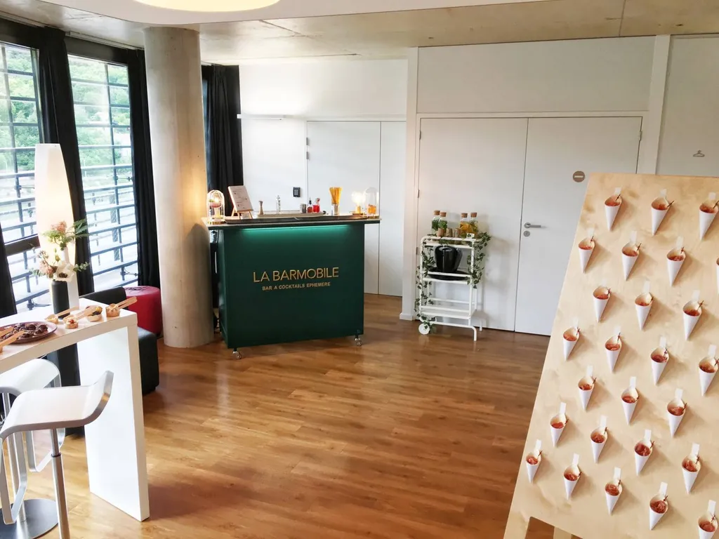 bar à cocktails éphémère à domicile pour votre événement d'entreprise au rooftop 52 à Confluence