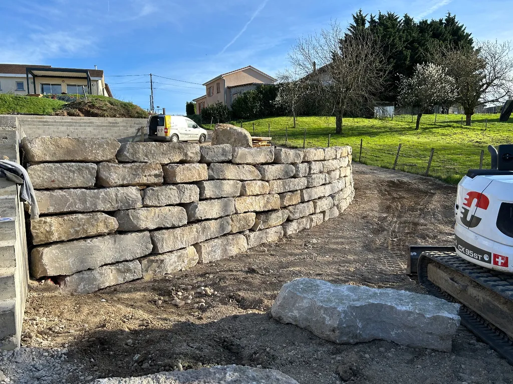 Terrassement divers avec la conception d’un enrochement sur la commune de Divonne-les-Bains 