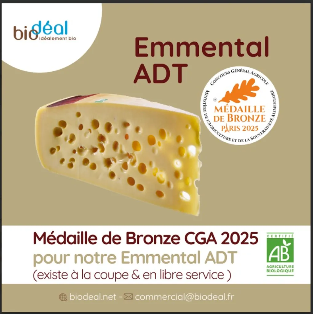 Emmental Bio Bloc 2.1 kg pour les professionnels