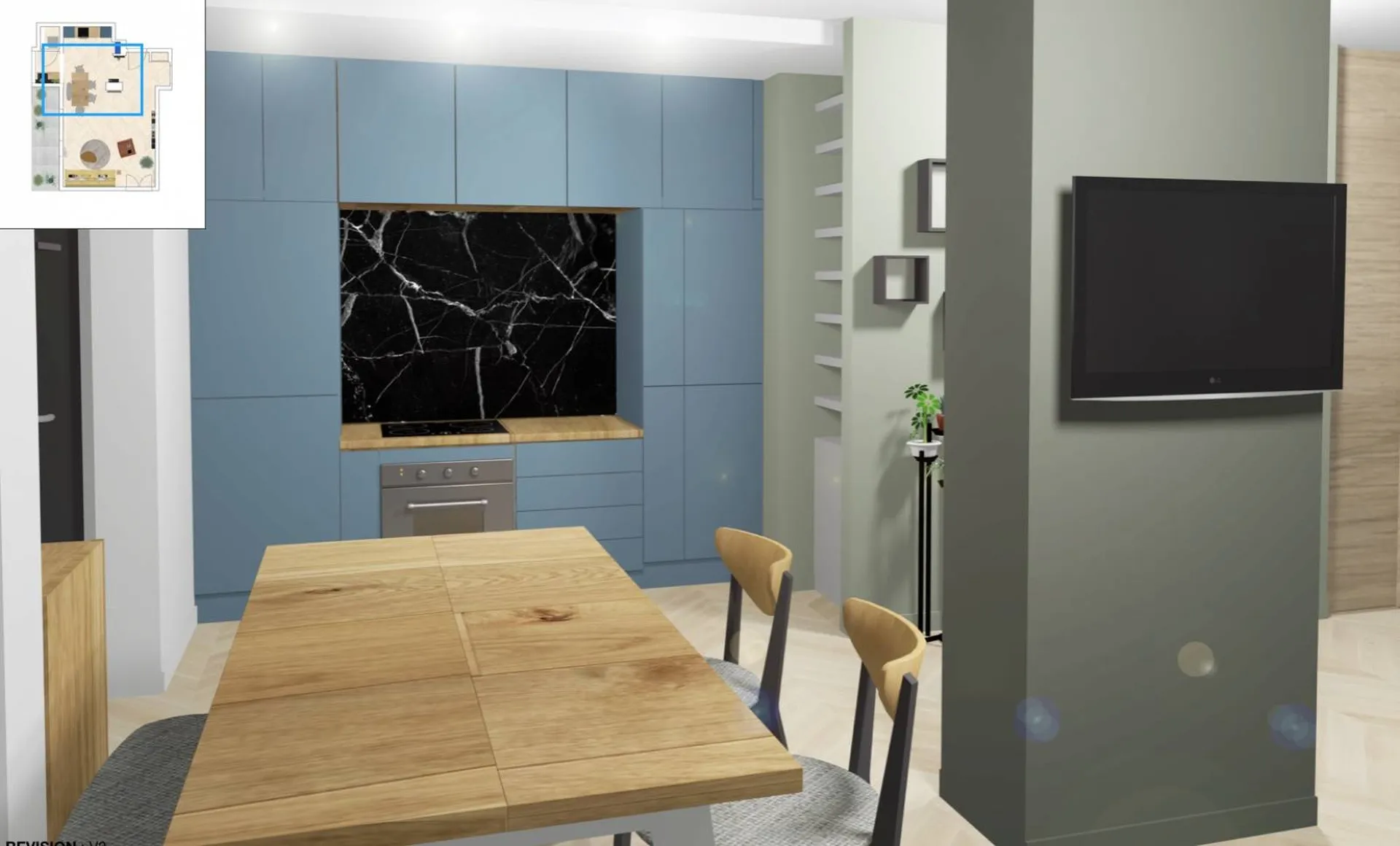 Etude pour conception d'appartement et travaux cuisine sur Aix-En-Provence 130100