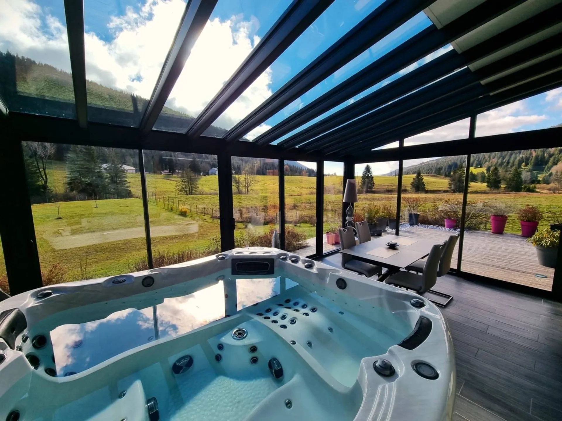 Véranda avec Jacuzzi
