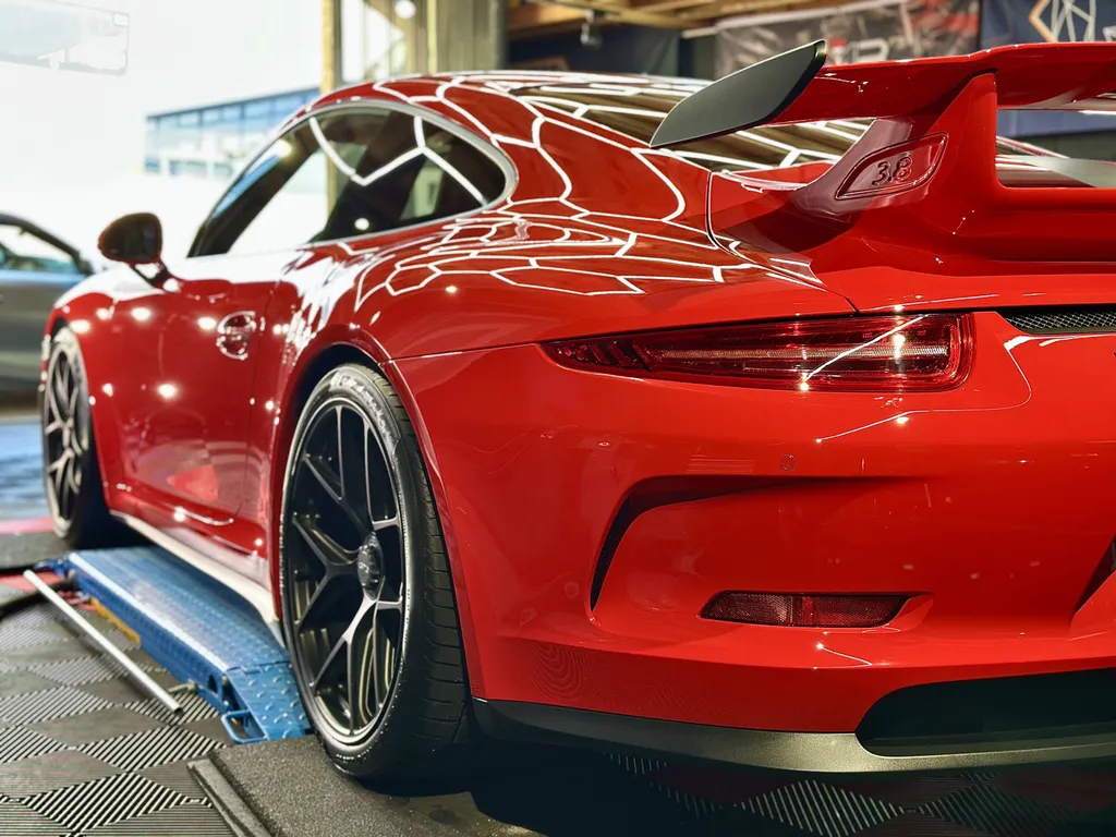 traitement céramique et protection PPF face avant porsche 991 GT3 sur lyon 