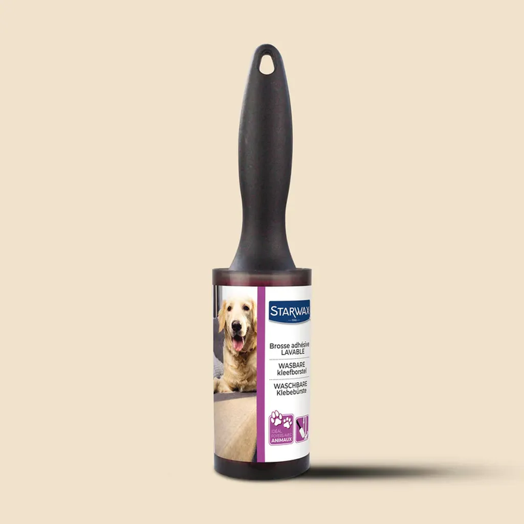 Brosse adhésive lavable Starwax : nettoyez écologiquement vos vêtements et canapés en piégeant tous les poils grâce à ce rouleau adhésif réutilisable à l'infini
