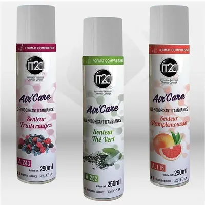Désodorisant d'ambiance 250 ml thé vert fruits rouges pamplemousse utilisé dans des locaux professionnels à Mont-de-Marsan, Landes (40), Nouvelle-Aquitaine, disponible partout en France. 