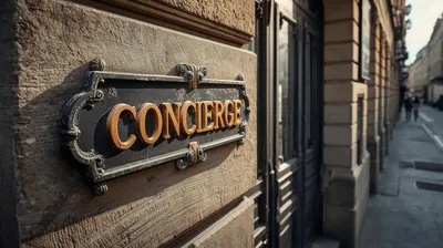 pancarte concierge immeuble parisien 