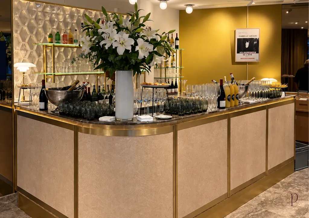 Un espace cocktail élégant au cœur de la réception