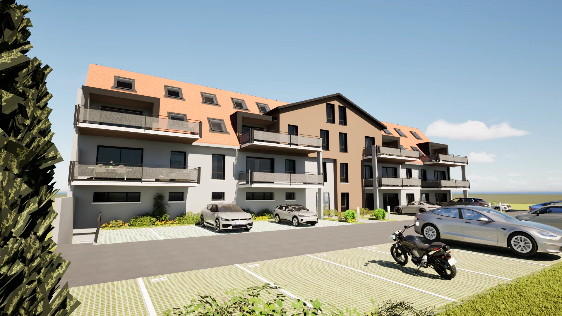 Programme immobilier neuf à Dingsheim aux portes de Strasbourg, appartements 2 à 4 pièces avec terrasses, jardins et stationnements