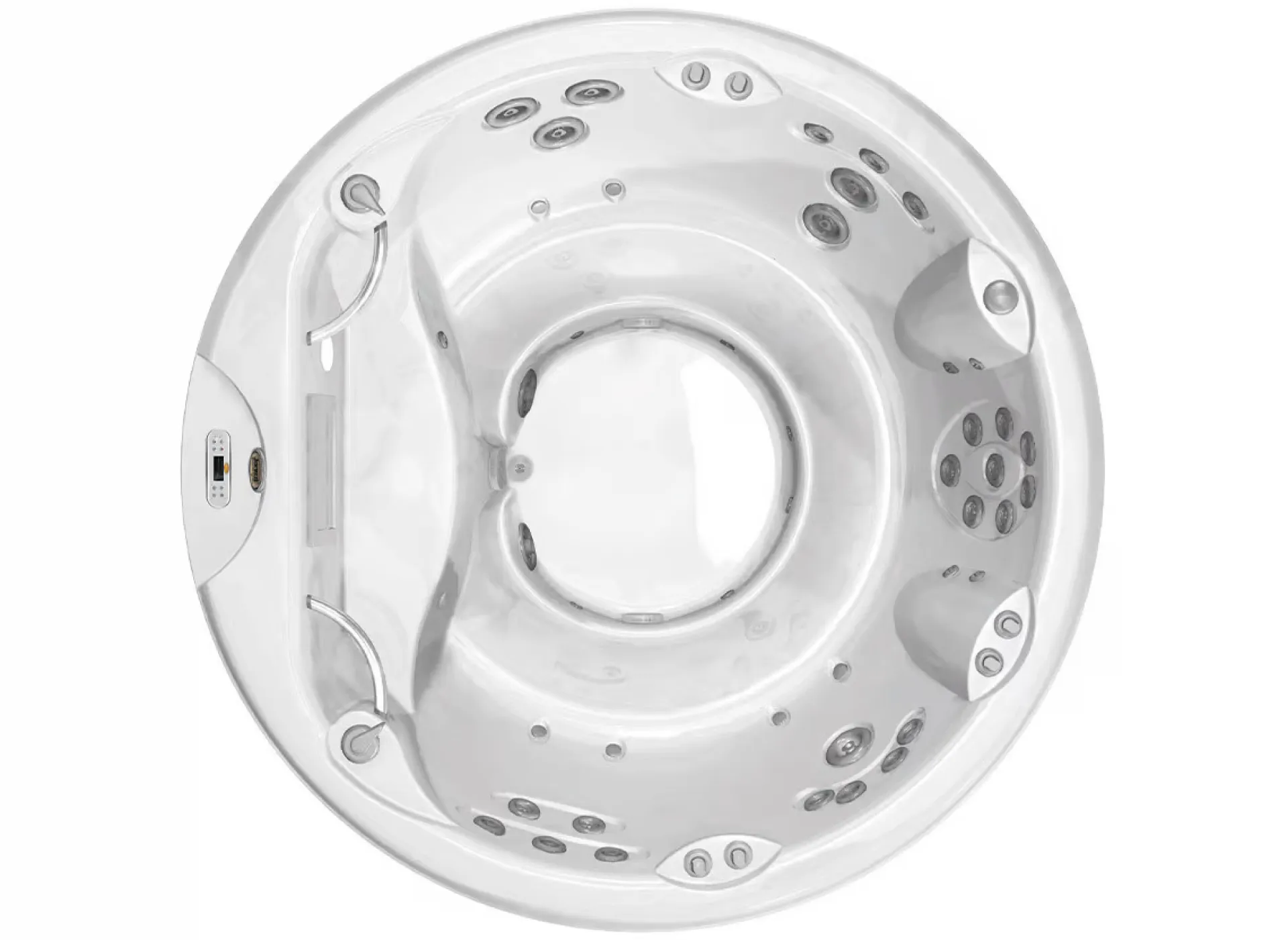 Spa rond Jacuzzi® Alimia 4 à 5 places Collection Design : l’élégance du spa rond pour un bien-être partagé