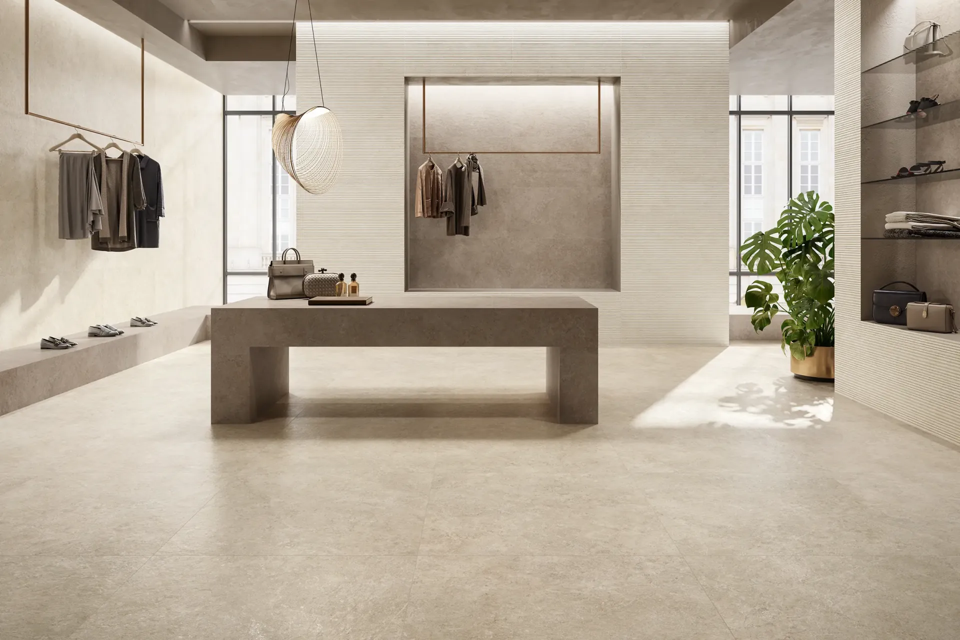 À Sotteville-lès-Rouen, la finition mate en 60x120 cm crée une ambiance chic et lumineuse dans les séjours.