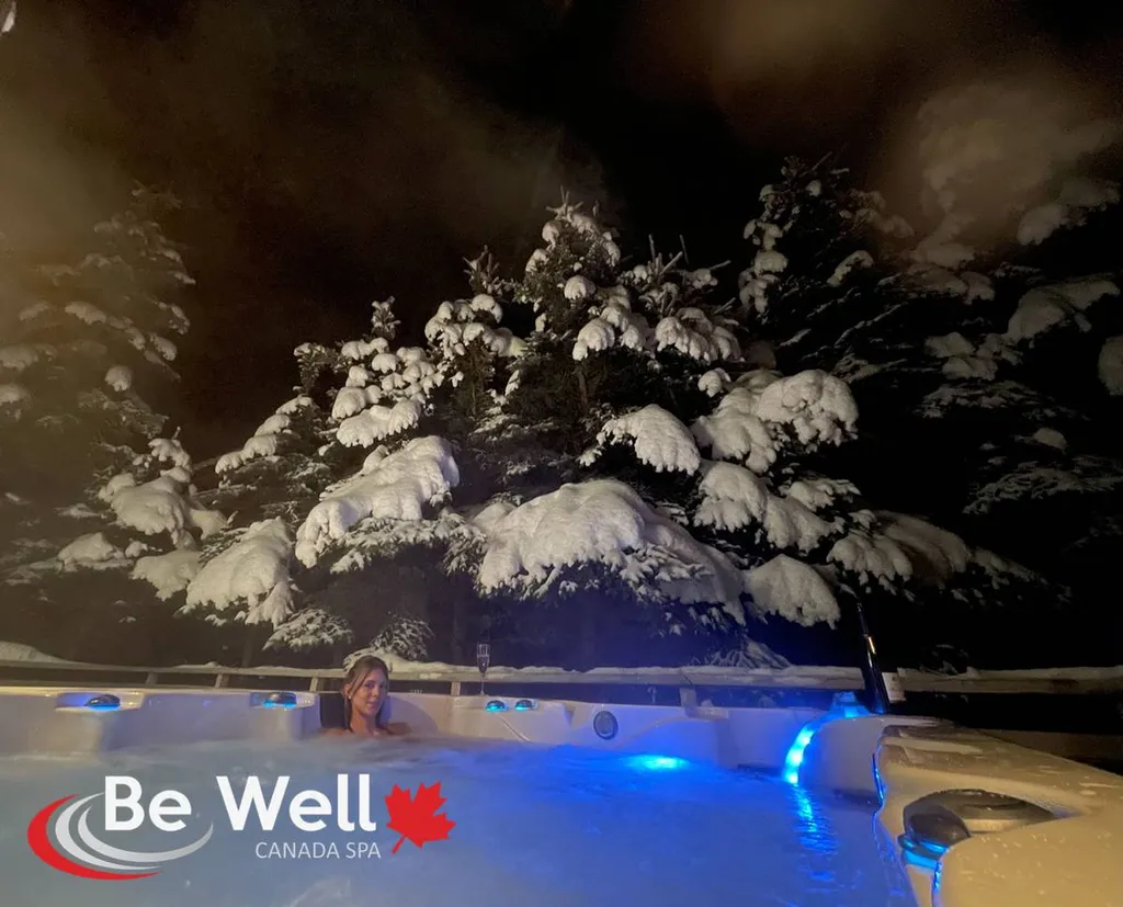 spa extérieur dans un chalet sous la neige alpes