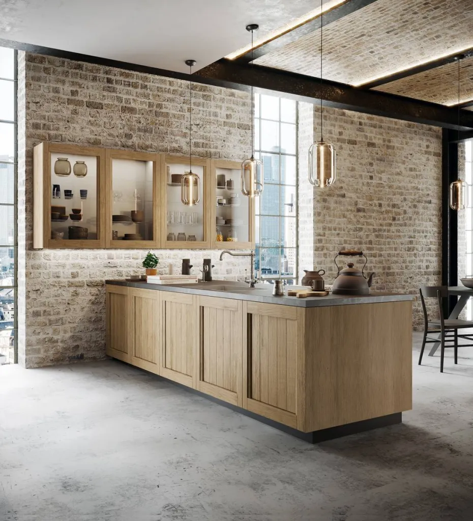 Vente et pose sur mesure d'une cuisine italienne classique en bois à Bandol dans le Var