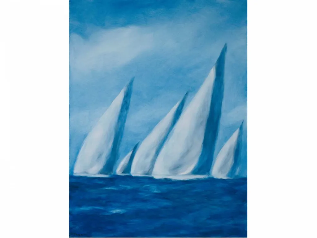 Reproduction de peinture Bleu Blanc 60 x 80