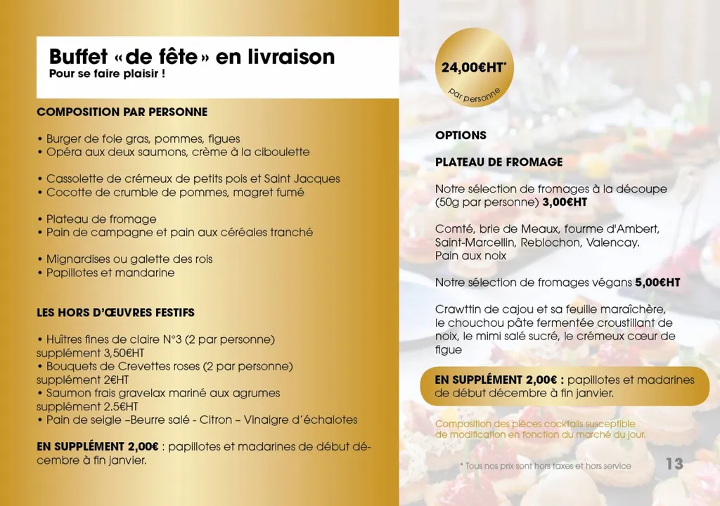Fiche Buffet des fêtes 