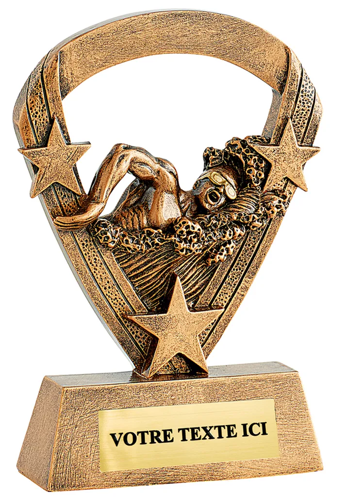TROPHEE NATATION N°4 RESINE - HAUTEUR 11 CM