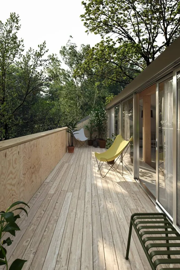 Grande terrasse vue forêt