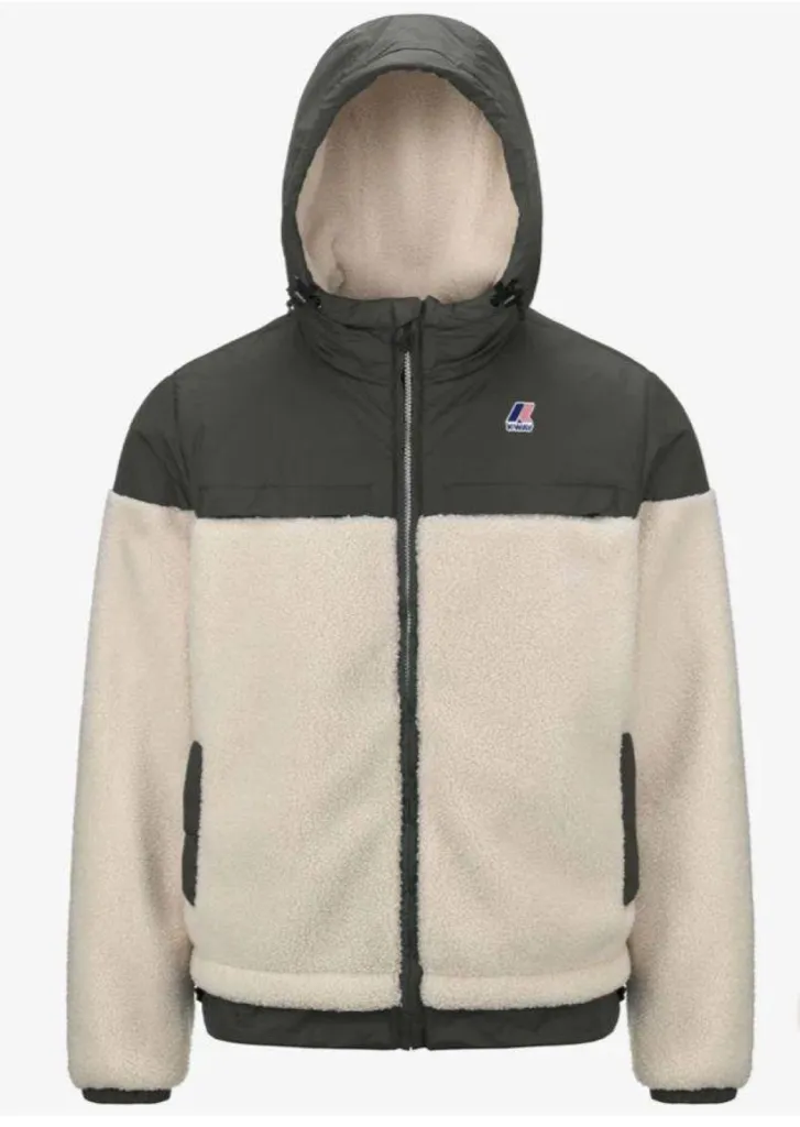 veste le Vrai 3.0 Jildaz ORSETTO Ecru-Blue Deph de chez K-Way à Dieppe