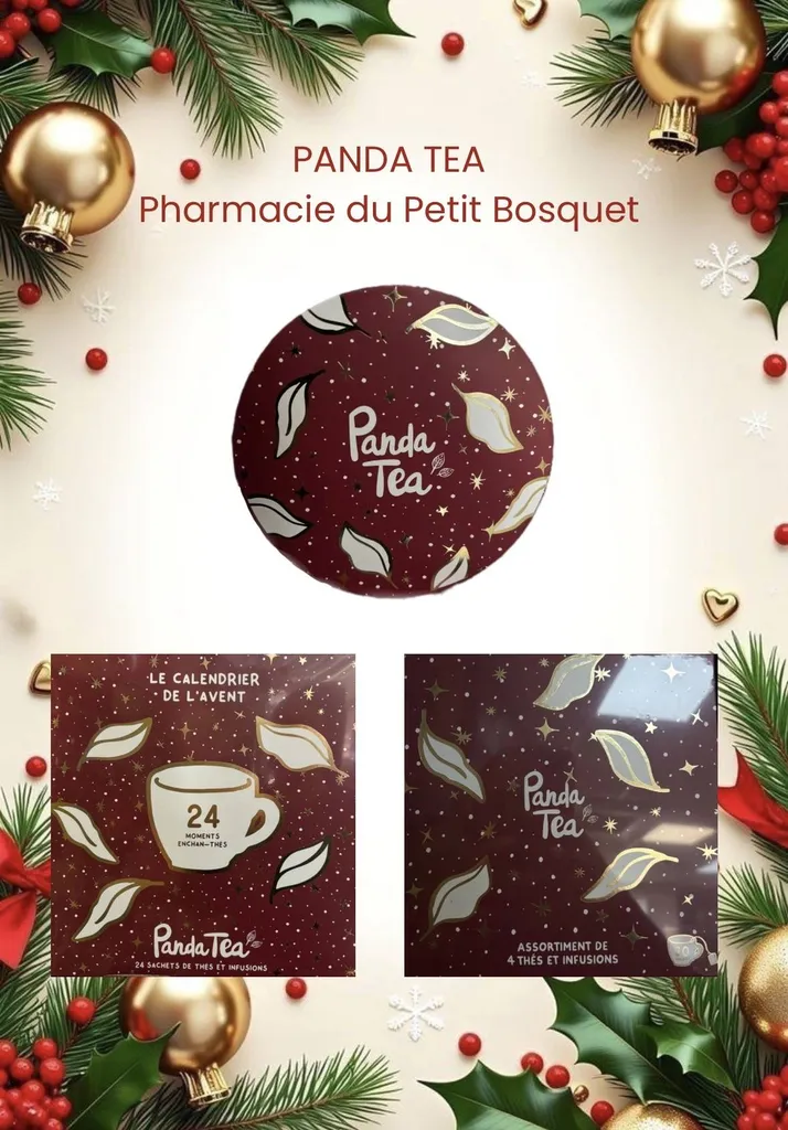 PANDA TEA COFFRETS ASSORTIMENT DE THE / CALENDRIER DE L'AVENT PHARMACIE DU PETIT BOSQUET 