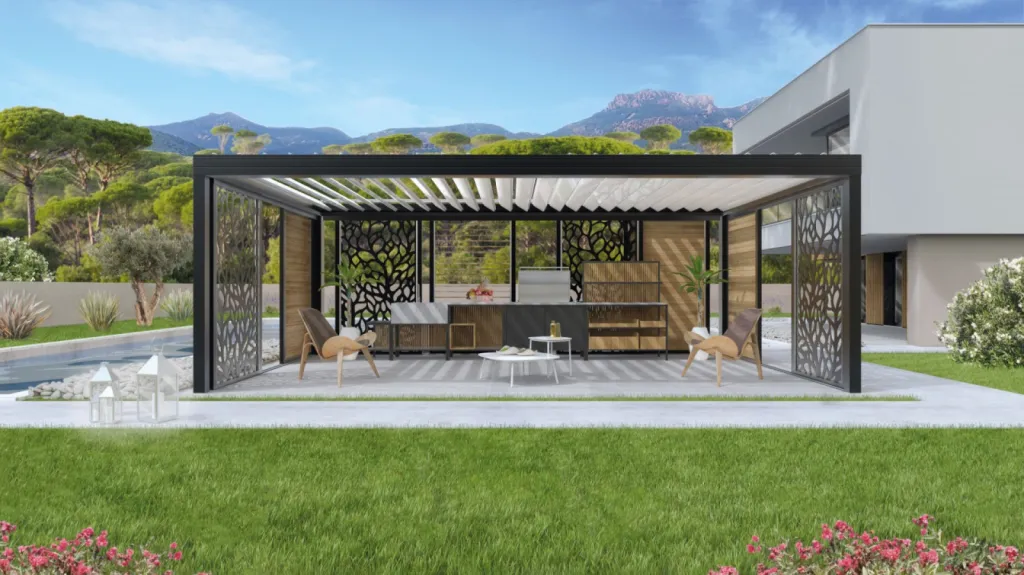 Installation et devis pergola bioclimatique aluminium sur Le Havre et sa périphérie 76 Normandie.