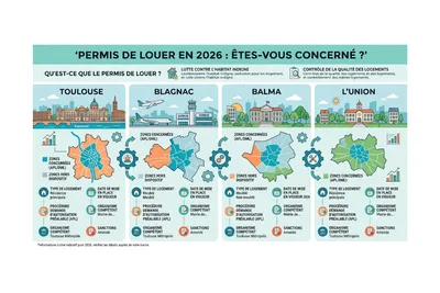 Permis de louer à Toulouse, Blagnac, Balma et L’Union : êtes-vous concerné en 2026 ?