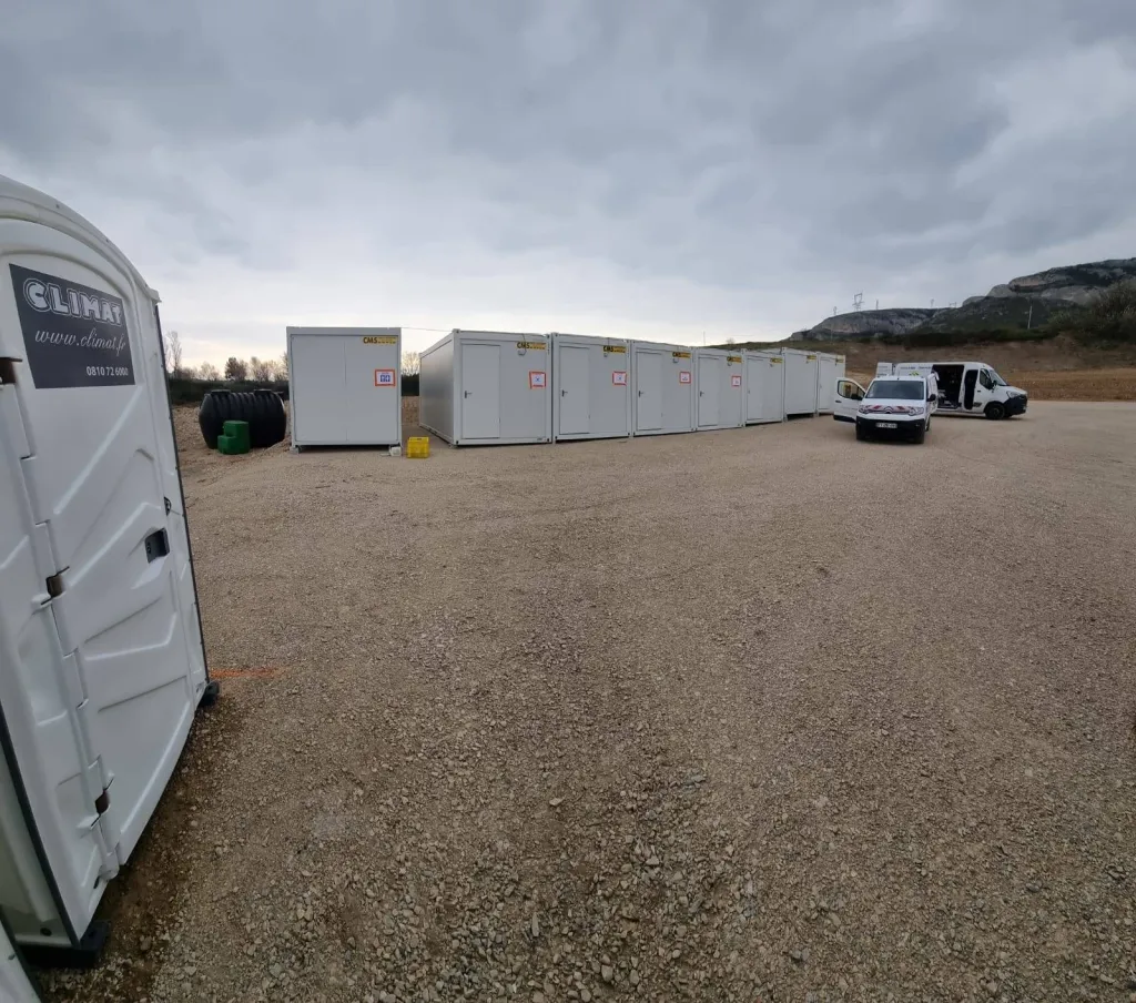Louer des structures modulaires longue durée pour un chantier Bouygues Immobilier à Eyguières