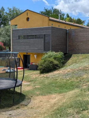 Rénovation de bardage à Giroussens 81500 avec isolation des murs à ossature bois