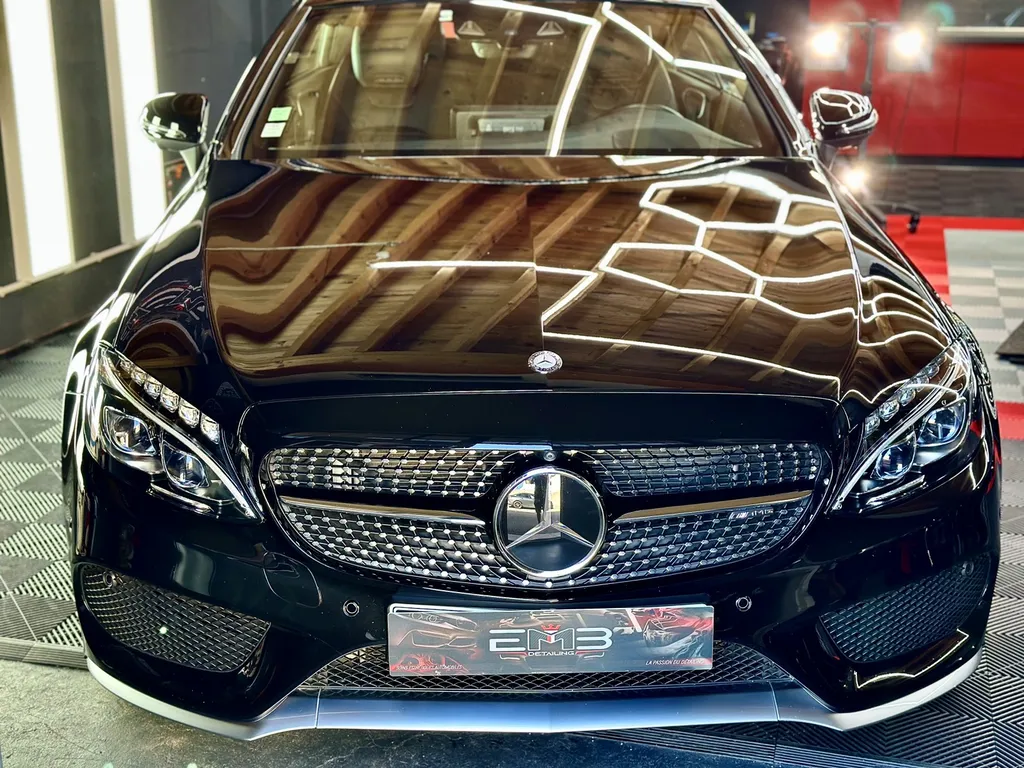 film de protection carrosserie PPF Lyon traitement céramique carrosserie traitement céramique des jantes Mercedes C43 AMG cabriolet 