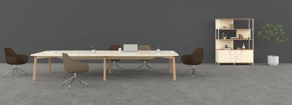 Table linoléum pieds bois massif Alès Gard