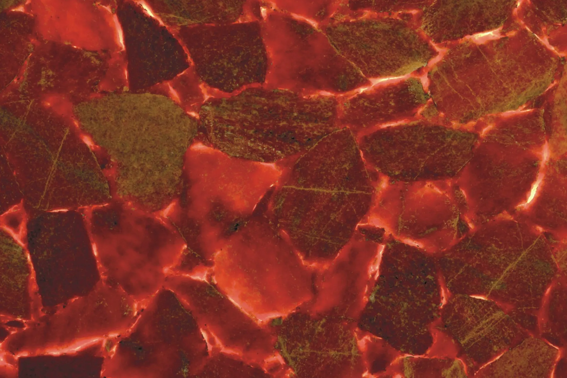 Orange Calcite rétroéclairé