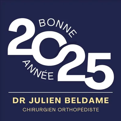 Dr Julien Beldame, chirurgien orthopédiste, exclusif Pied Cheville, Fondateur de l'Institut de la Cheville et du Pied à Amiens (ICP Amiens), présente ses meilleurs voeux pour 2025