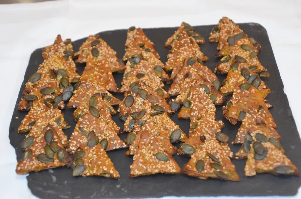 Crakers de courgette à l'ail d'ours