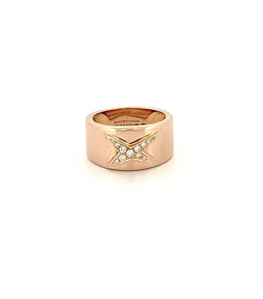Dépôt-vente de bijoux de luxe à La Teste-de-Buch : bague Mauboussin or et diamants