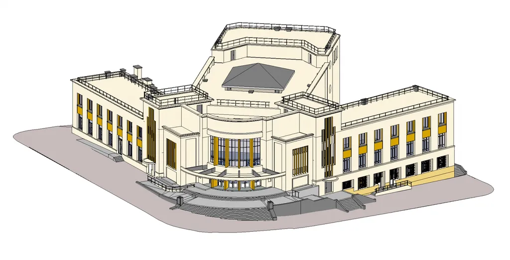 Maquette 3D de bâtiments anciens