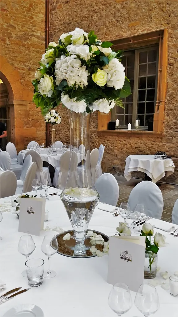 Centre de table mariage luxe