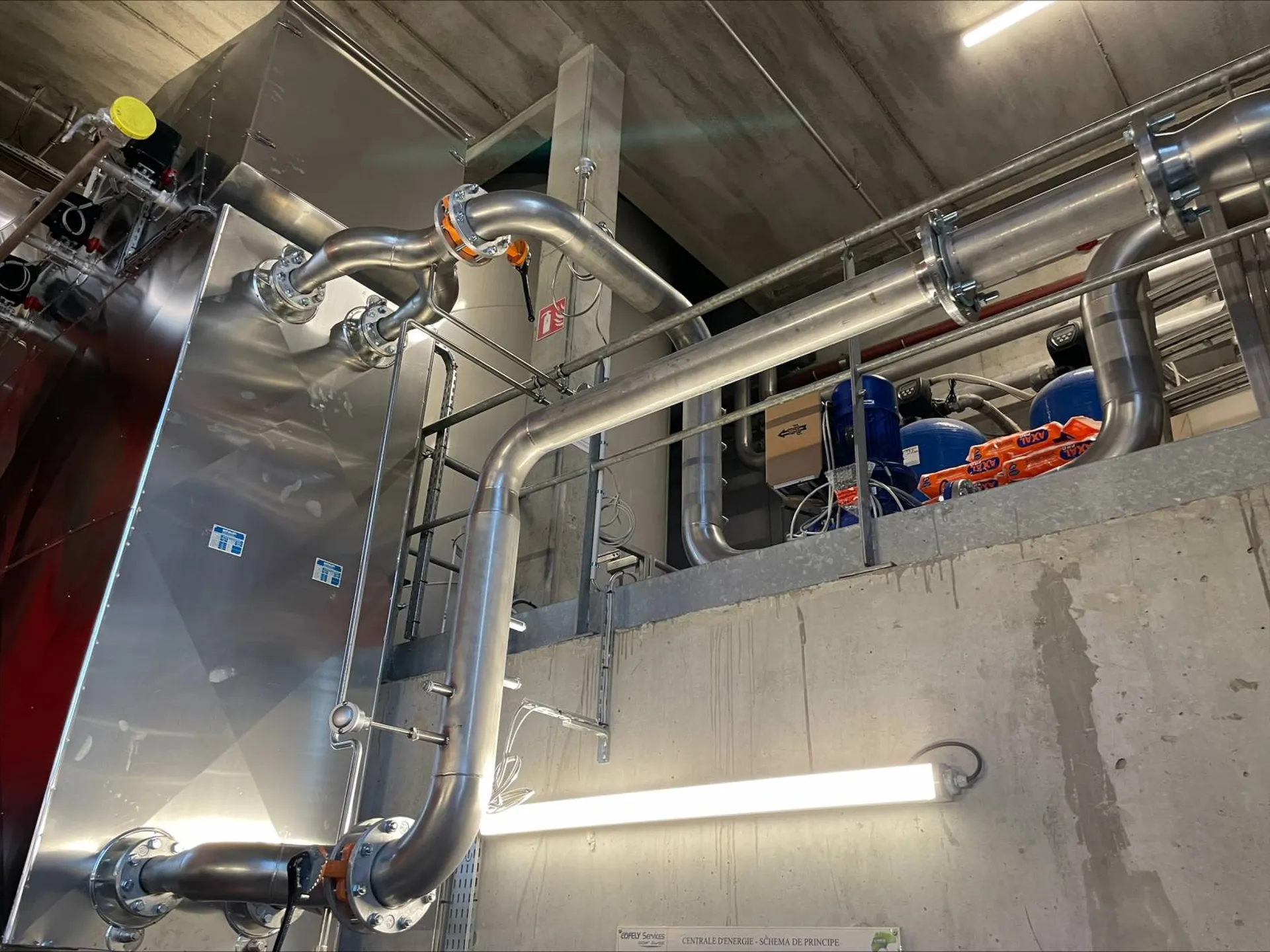 Raccordement condenseur chaufferie