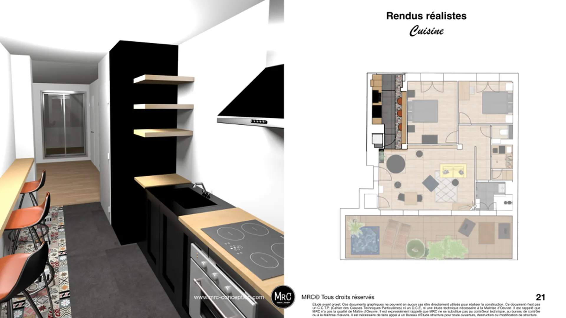 Travaux d'aménagement intérieur dans une maison individuelle avec un Cabinet d’architecture d’intérieur sur marseille