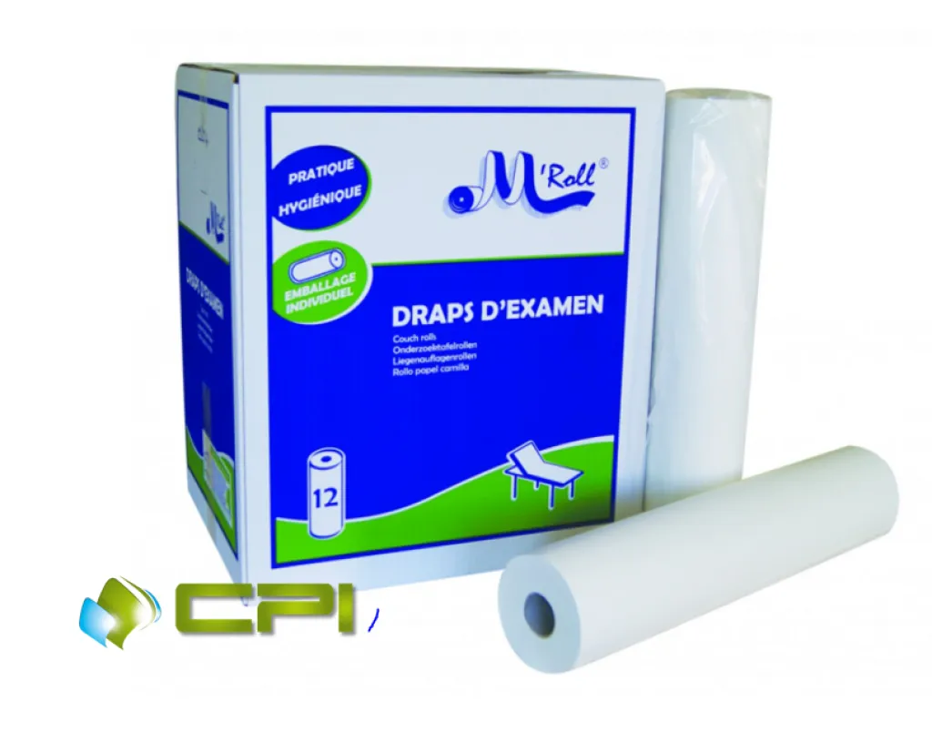 Draps d'examen CPI Hygiène Double épaisseur prédécoupés