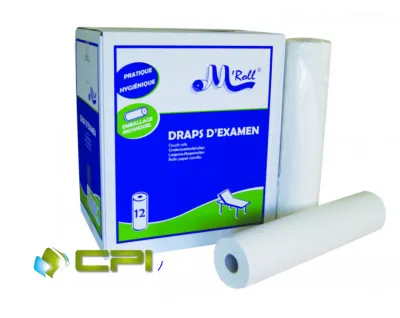 Draps d'examen CPI Hygiène Double épaisseur prédécoupés