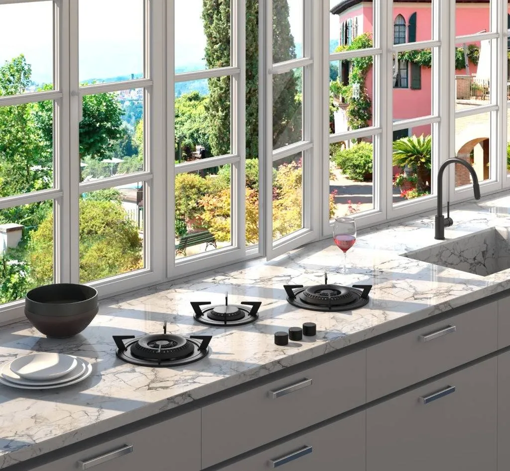 Brûleurs individuels COLUMBIA 3 feux dont 1 brûleur wok (1,9 kW, 3,5 kW et 5,0 kW)