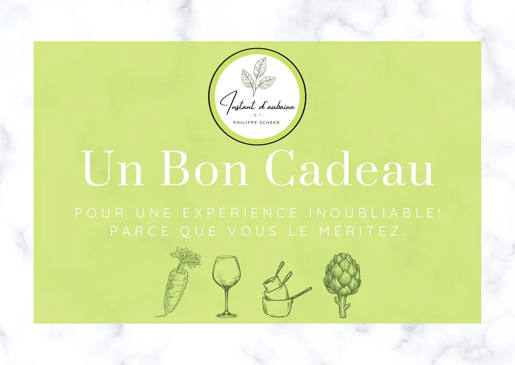 Bon cadeau expérience unique chef à domicile traiteur instant d'aubaine Strasbourg dans la région du bas-rhin