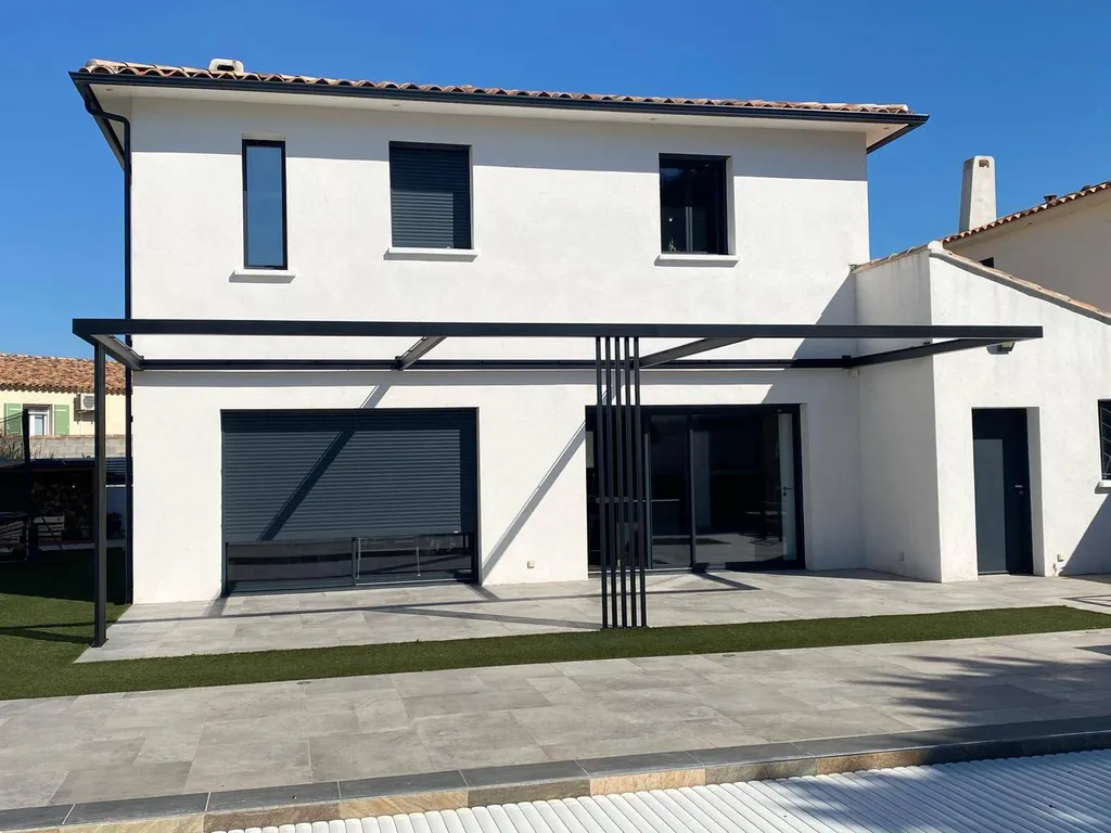 artisan ferronnier pour pergola en acier sur mesure toile tendue Ventabren