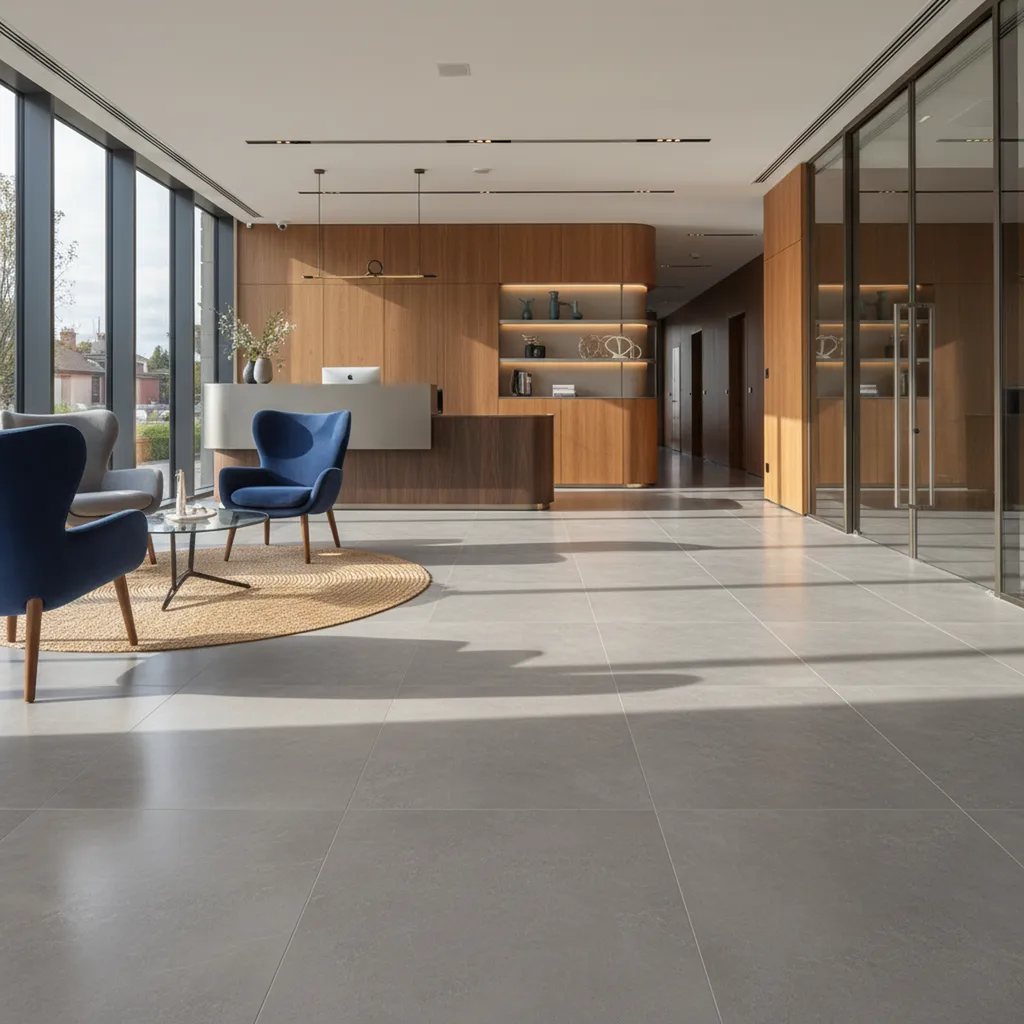 Sols professionnels pour agences commerciales à Dijon : revêtements adaptés aux espaces d’accueil clients, agences bancaires et points de vente institutionnels