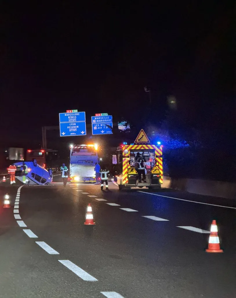 accident de la route sur Aix en Provence